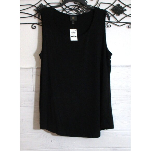 JM Collection Tops - JM Collection Women's Knit Top Size 2X Sleeveless Black Scoop Neck